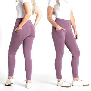 Betabrand Journey Pants Purple Skinny Leg S